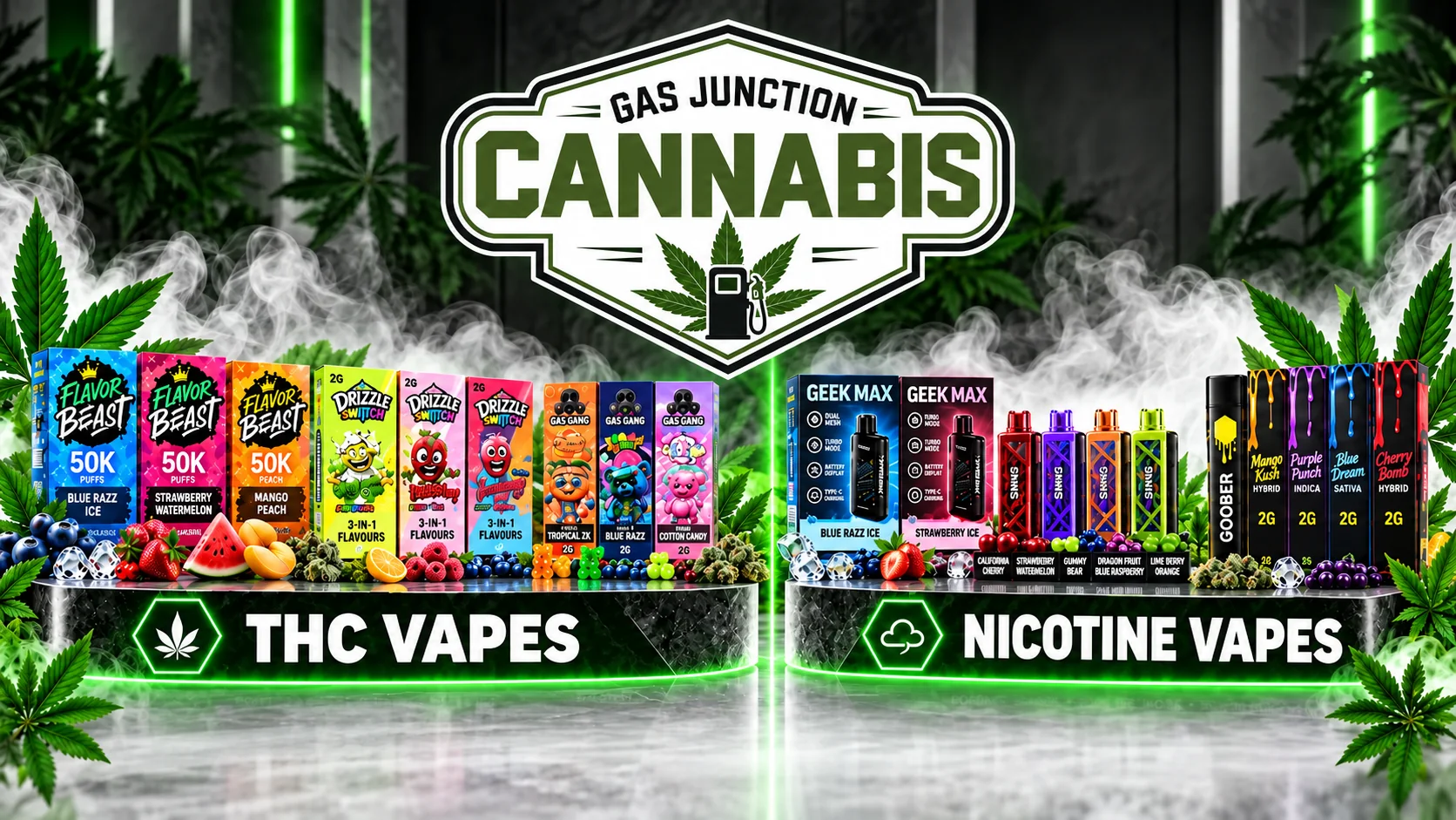 Gas Junction Cannabis in The Junction — nicotine vapes and THC vapes